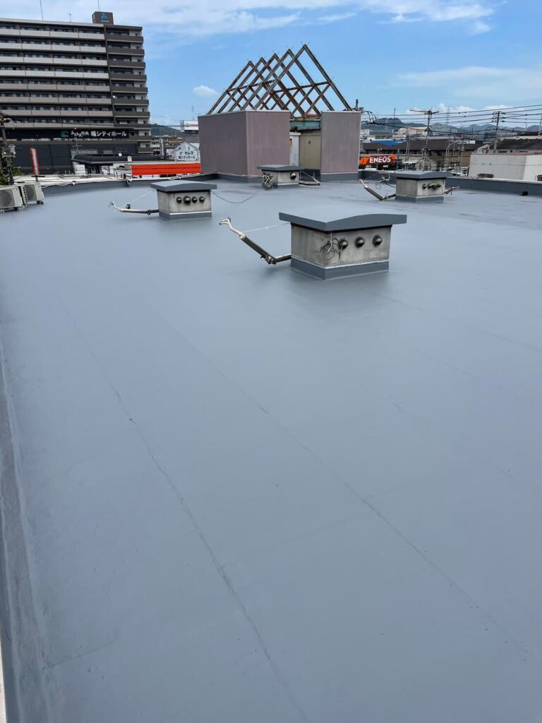 屋上の防水工事間完成写真